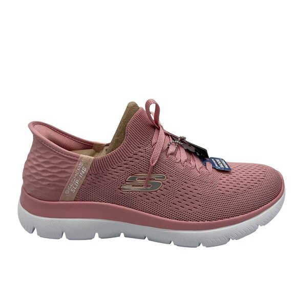 Skechers Shoes Sneakers Womens Sz 9 Rose Pink Summits Slip-Ins Perfect Set Sport - Picture 1 of 10